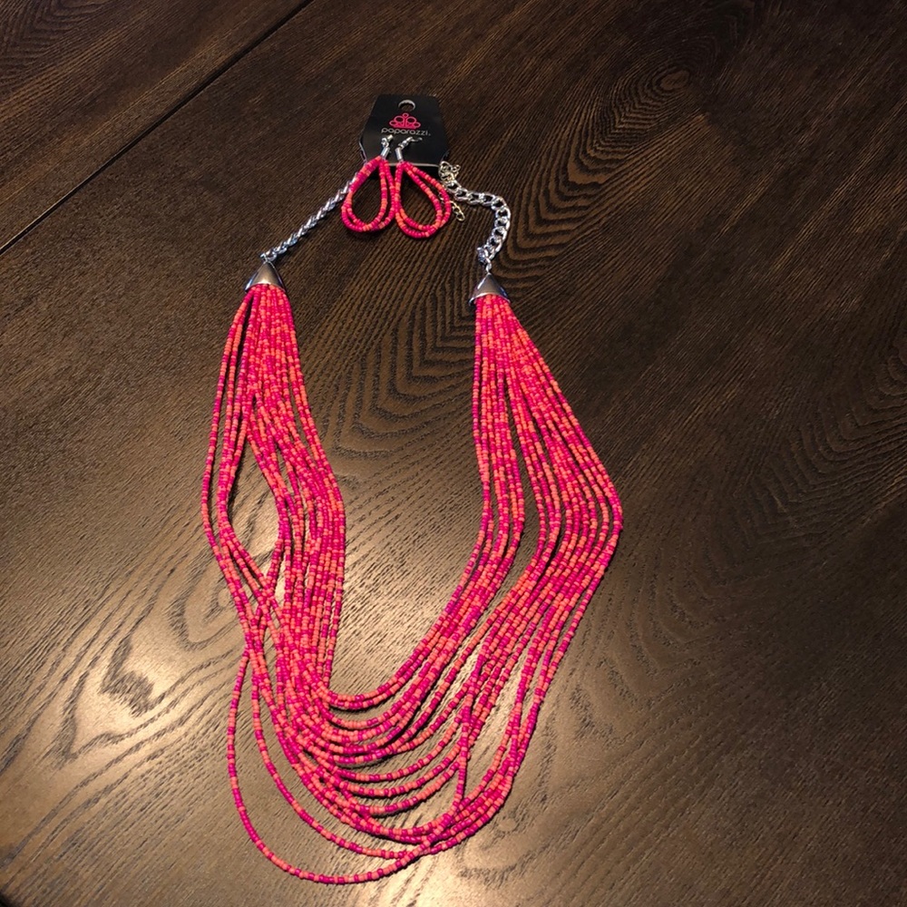 A beautiful set of a necklace and earrings